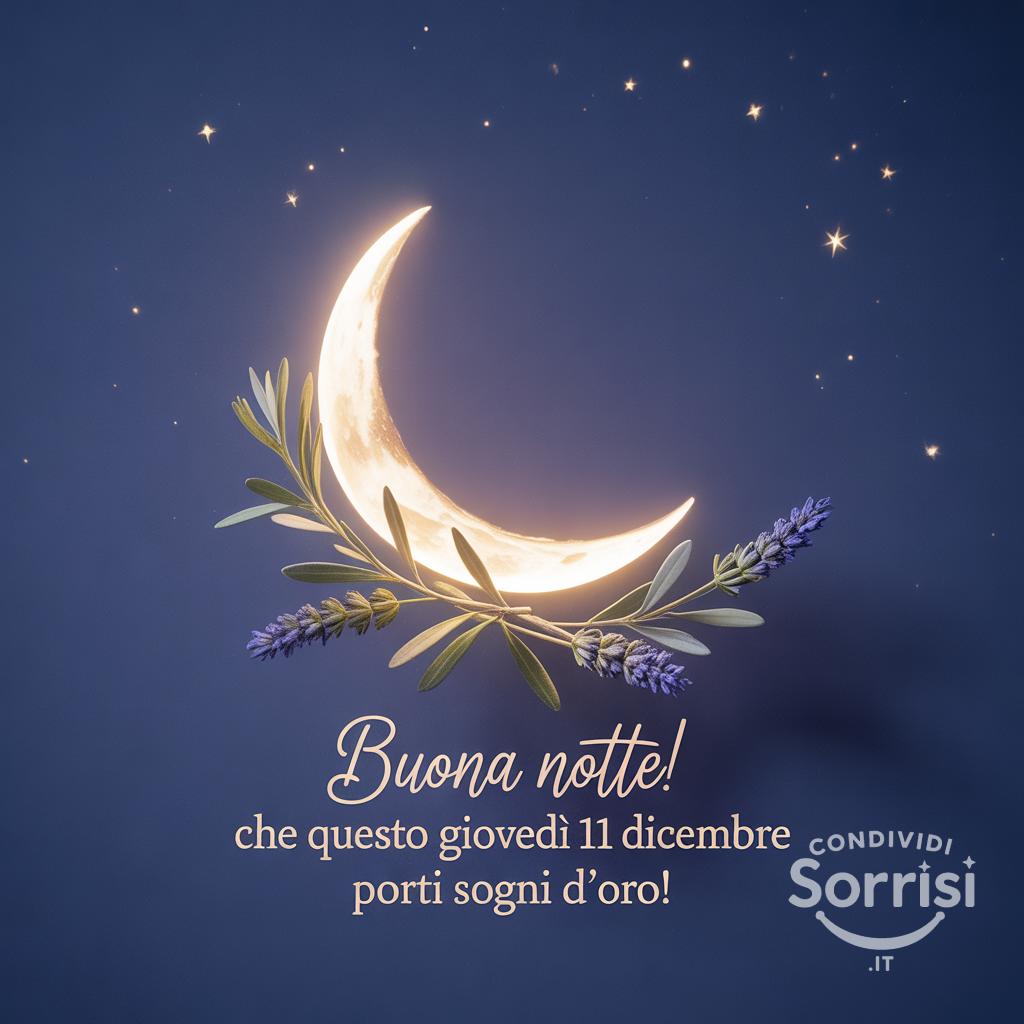 Buona notte! Che questo giovedì 11 dicembre  porti sogni d'oro!