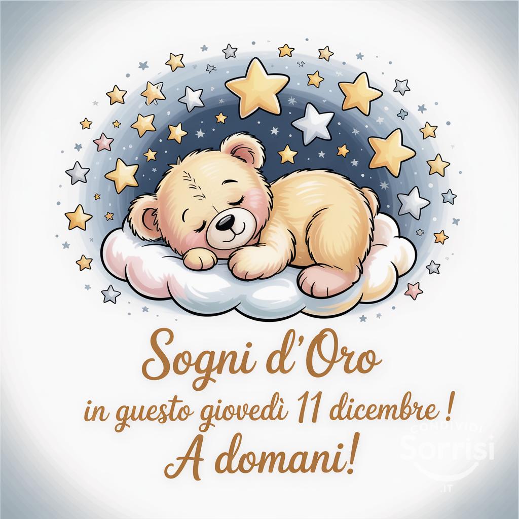 Sogni d'oro in questo giovedì 11 dicembre ! A domani!