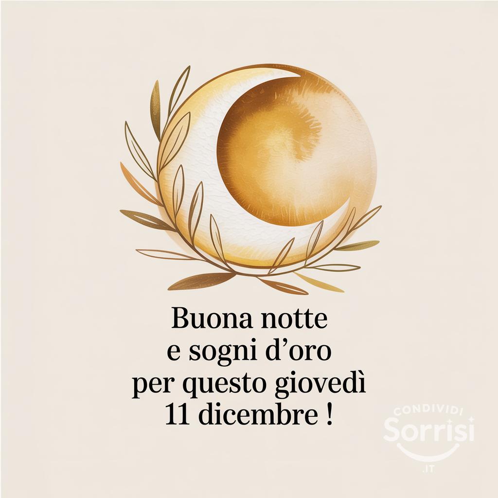 Buona notte e sogni d'oro per questo giovedì 11 dicembre !