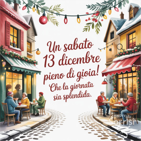 Buongiorno e Buona Sabato 13 Dicembre 2025!