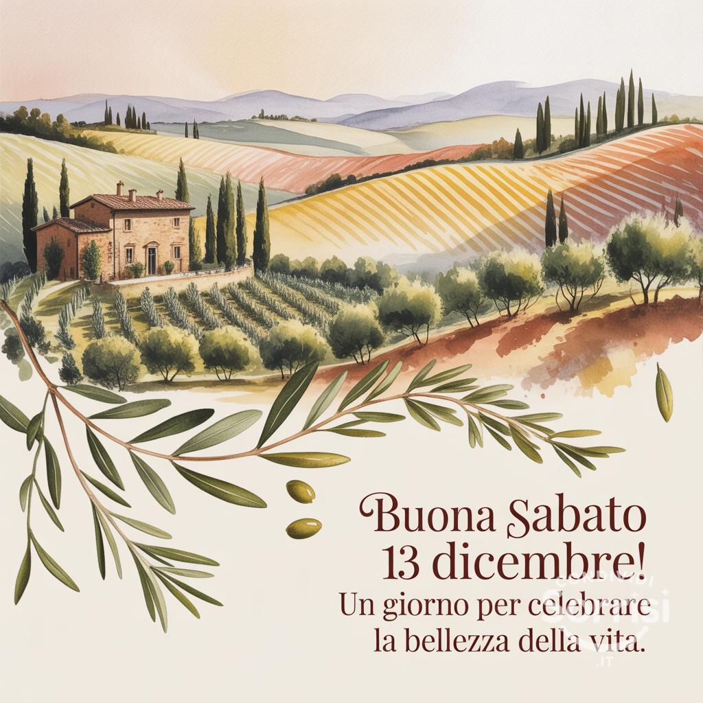 Buona sabato 13 dicembre! Un giorno per celebrare la bellezza della vita.