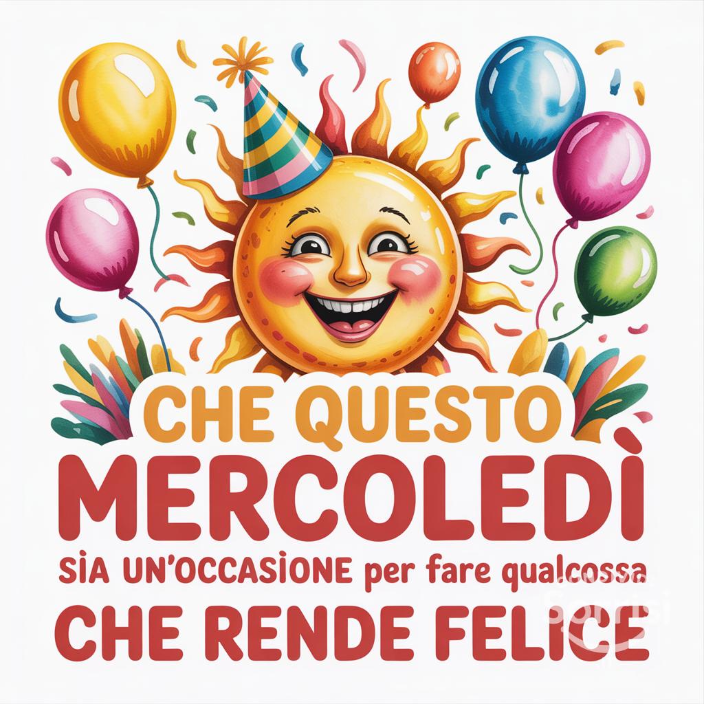 Che questo mercoledì sia un'occasione per fare qualcosa che ti rende felice