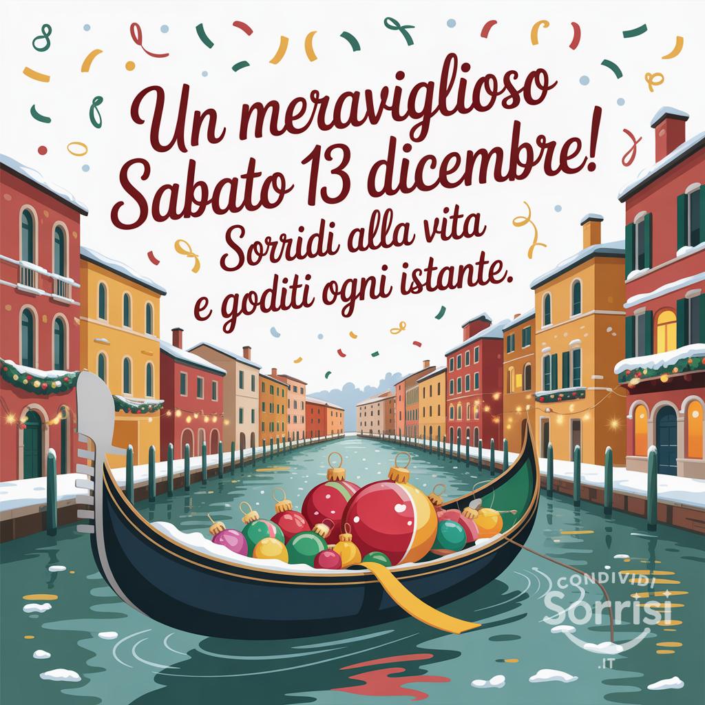 Un meraviglioso sabato 13 dicembre! Sorridi alla vita e goditi ogni istante.