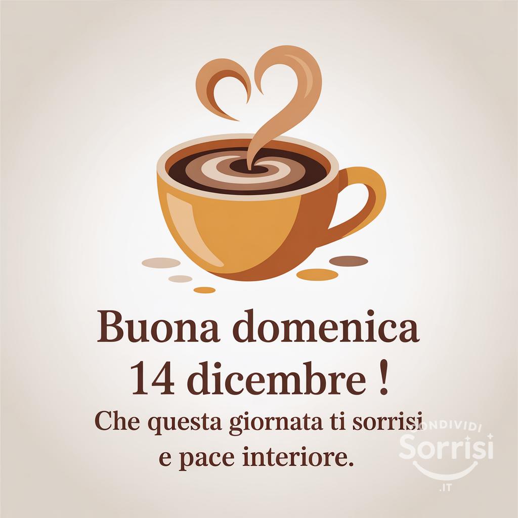 Buona domenica 14 dicembre ! Che questa giornata ti regali sorrisi e pace interiore.