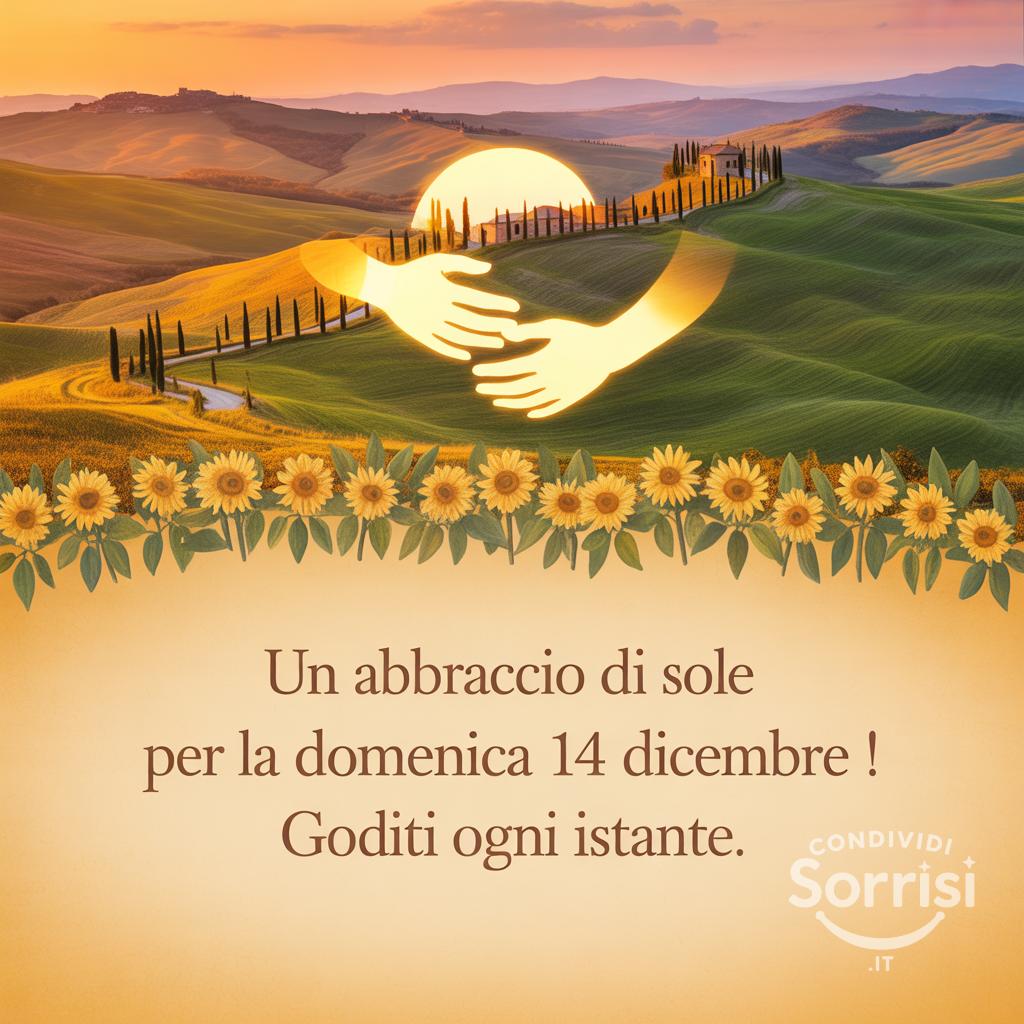 Un abbraccio di sole per la domenica 14 dicembre ! Goditi ogni istante.