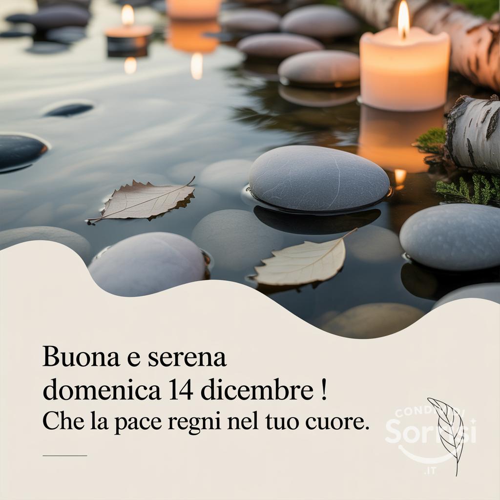 Buona e serena domenica 14 dicembre ! Che la pace regni nel tuo cuore.