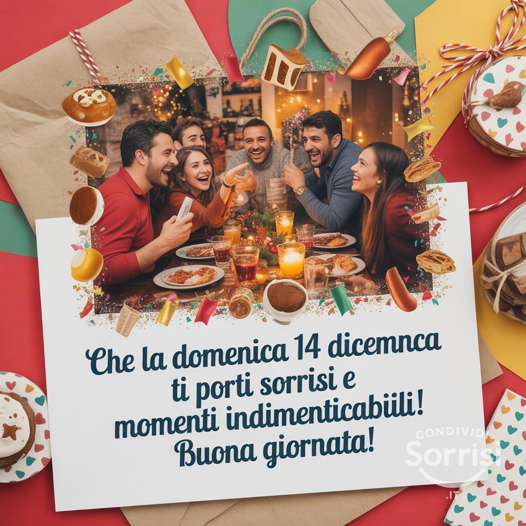 Che la domenica 14 dicembre  ti porti sorrisi e momenti indimenticabili! Buona giornata!