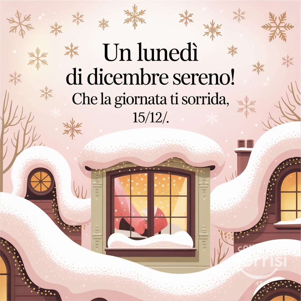 Un lunedì di dicembre sereno! Che la giornata ti sorrida, 15/12/.