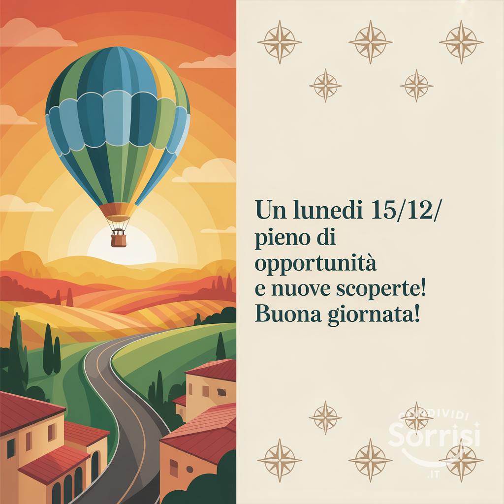 Un lunedì 15/12/ pieno di opportunità e nuove scoperte! Buona giornata!