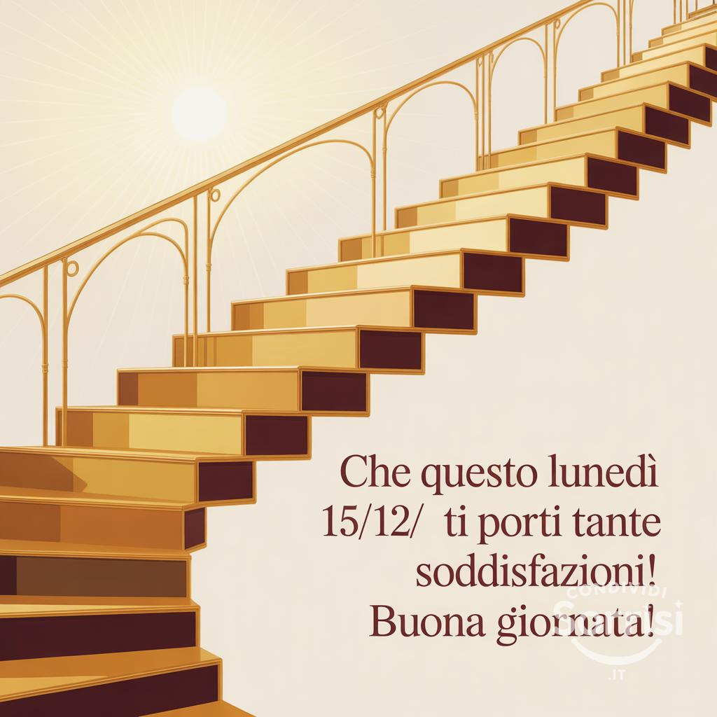 Che questo lunedì 15/12/ ti porti tante soddisfazioni! Buona giornata!