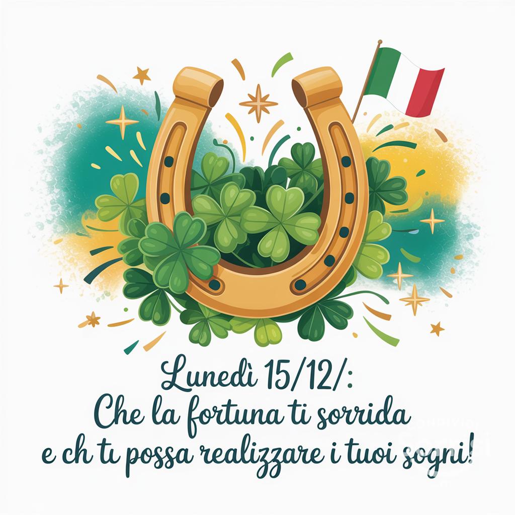 Lunedì 15/12/: che la fortuna ti sorrida e che tu possa realizzare i tuoi sogni!
