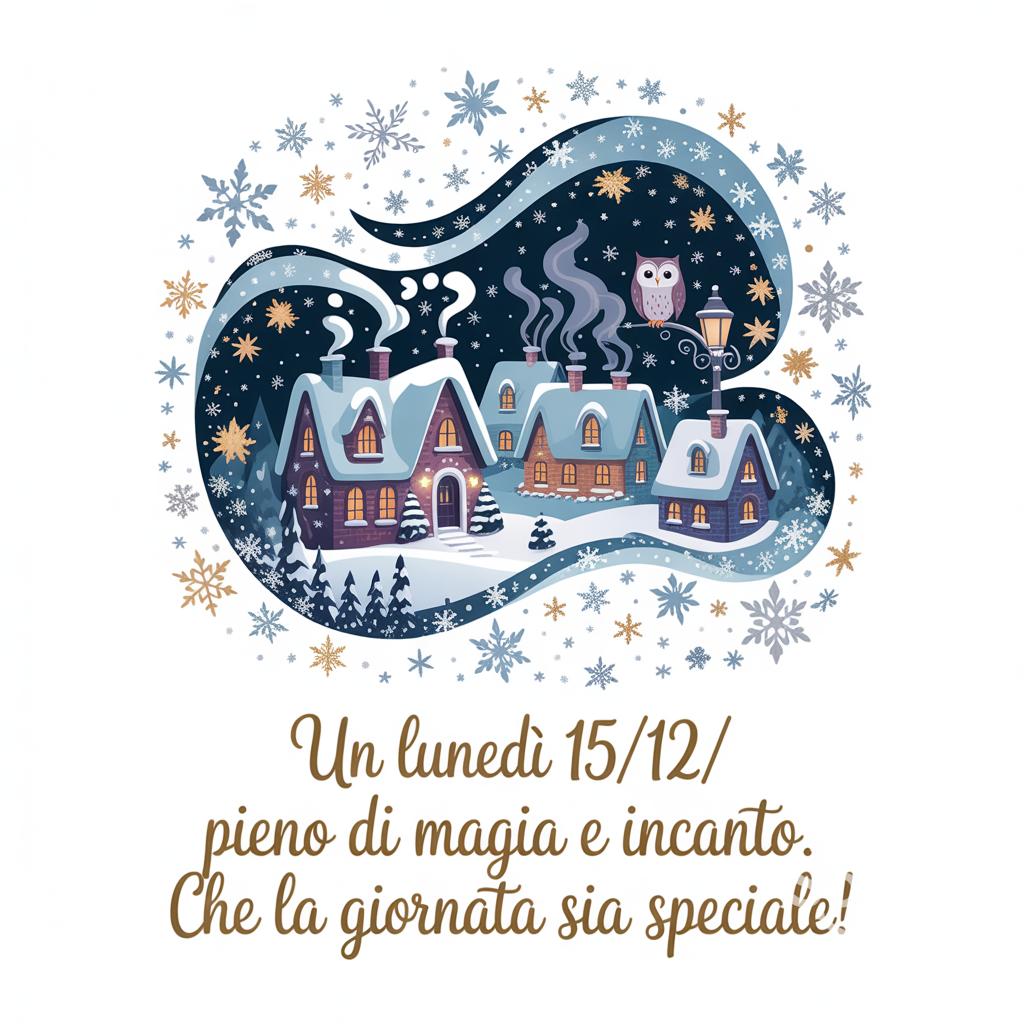 Un lunedì 15/12/ pieno di magia e incanto. Che la giornata sia speciale!