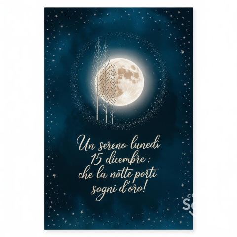 Serena Notte di Lunedì 15 Dicembre 2025: Sogni d'Oro!