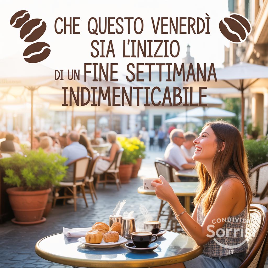 Che questo venerdì sia l'inizio di un fine settimana indimenticabile