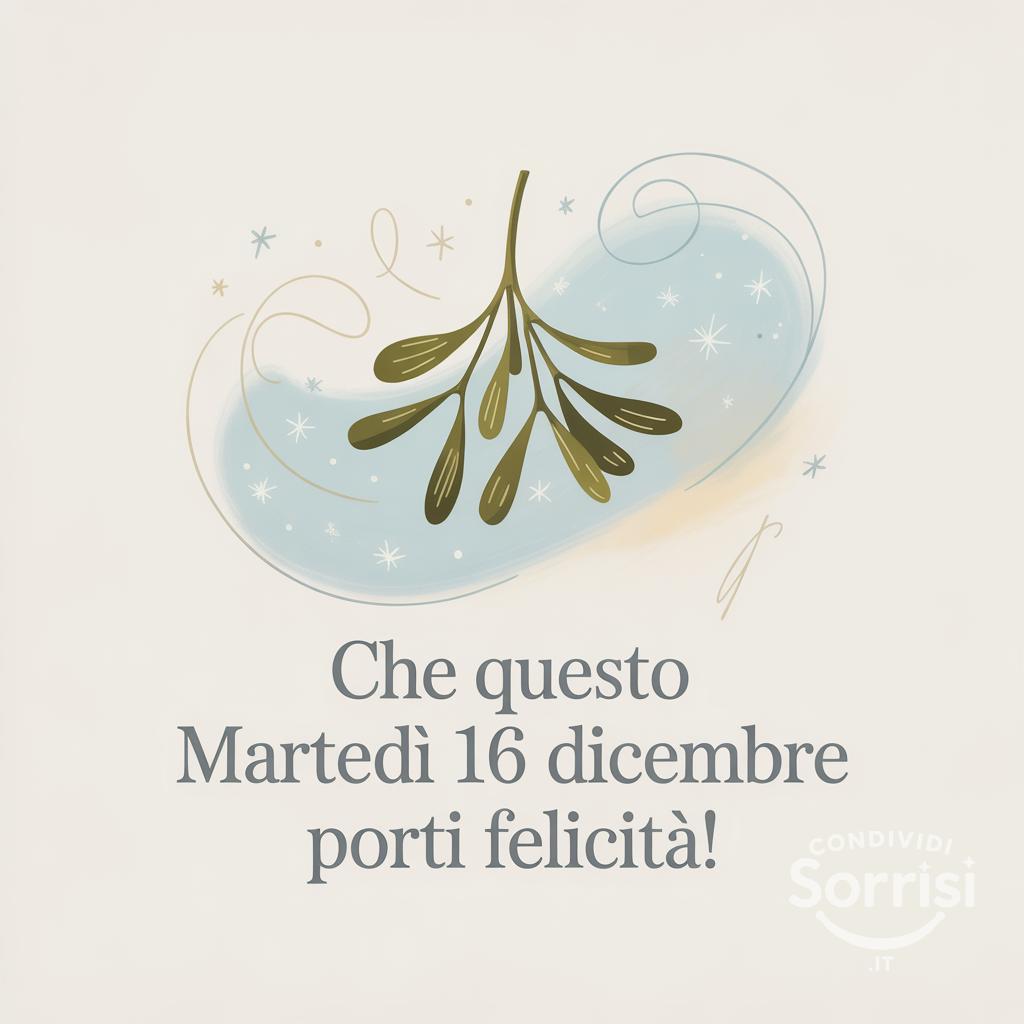 Che questo martedì 16 dicembre  porti felicità!