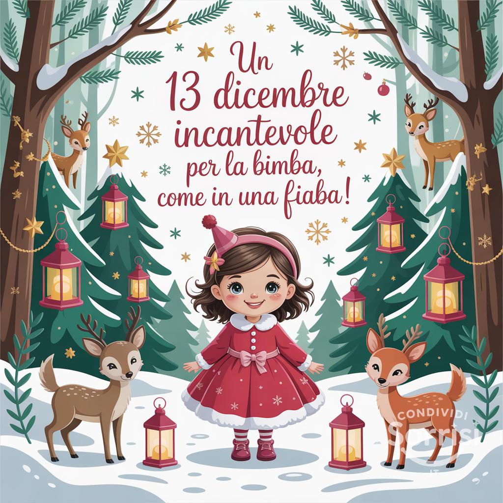 Un 13 dicembre incantevole per la bimba, come in una fiaba!