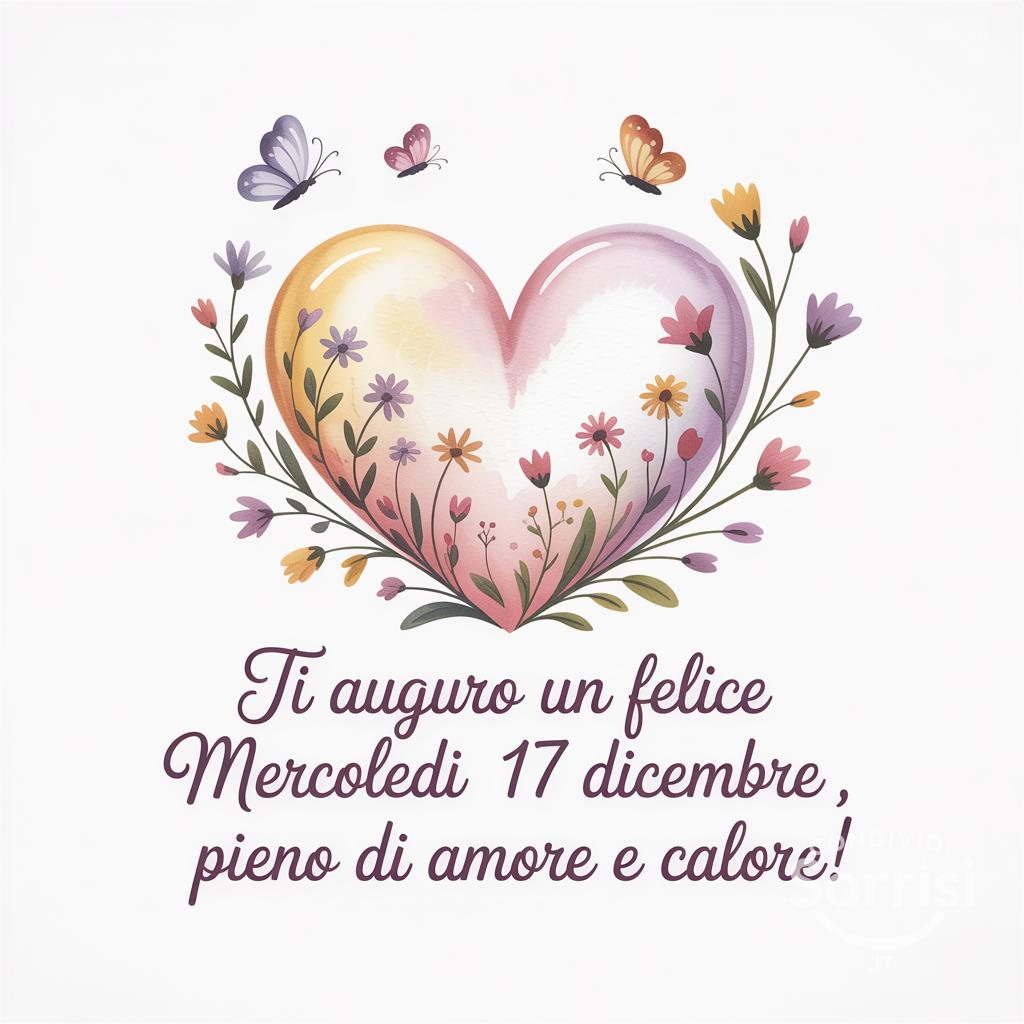 Ti auguro un felice mercoledì 17 dicembre , pieno di amore e calore!