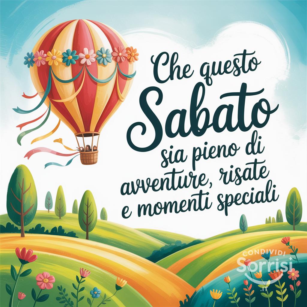 Che questo sabato sia pieno di avventure, risate e momenti speciali