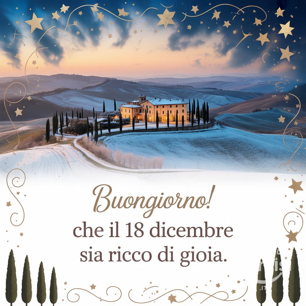 Buongiorno! Che il 18 dicembre  sia ricco di gioia.