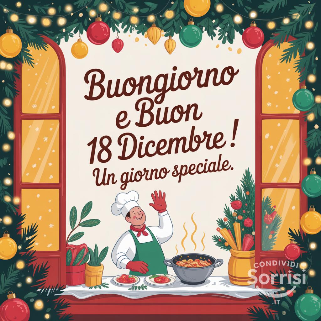 Buongiorno e buon 18 dicembre ! Un giorno speciale.
