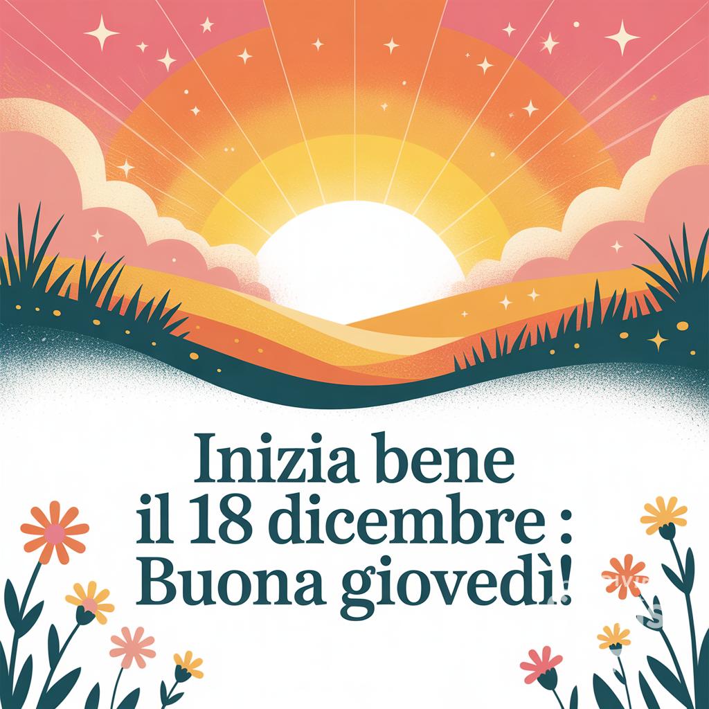 Inizia bene il 18 dicembre : buona giovedì!