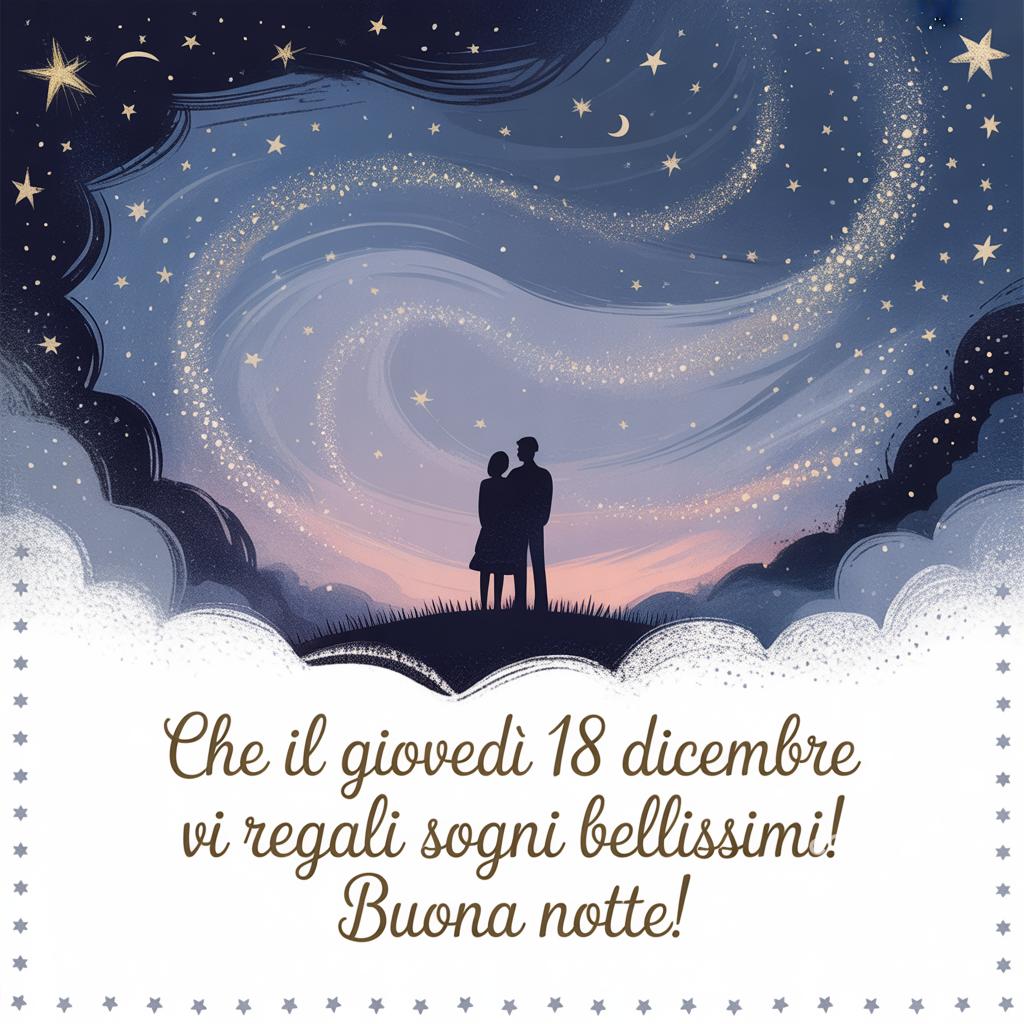 Che il giovedì 18 dicembre  vi regali sogni bellissimi! Buona notte!