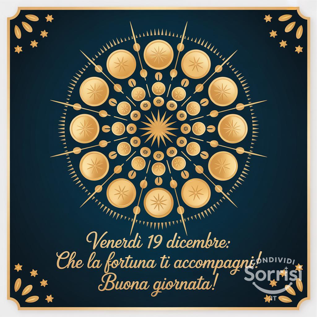 Venerdì 19 dicembre: che la fortuna ti accompagni! Buona giornata!