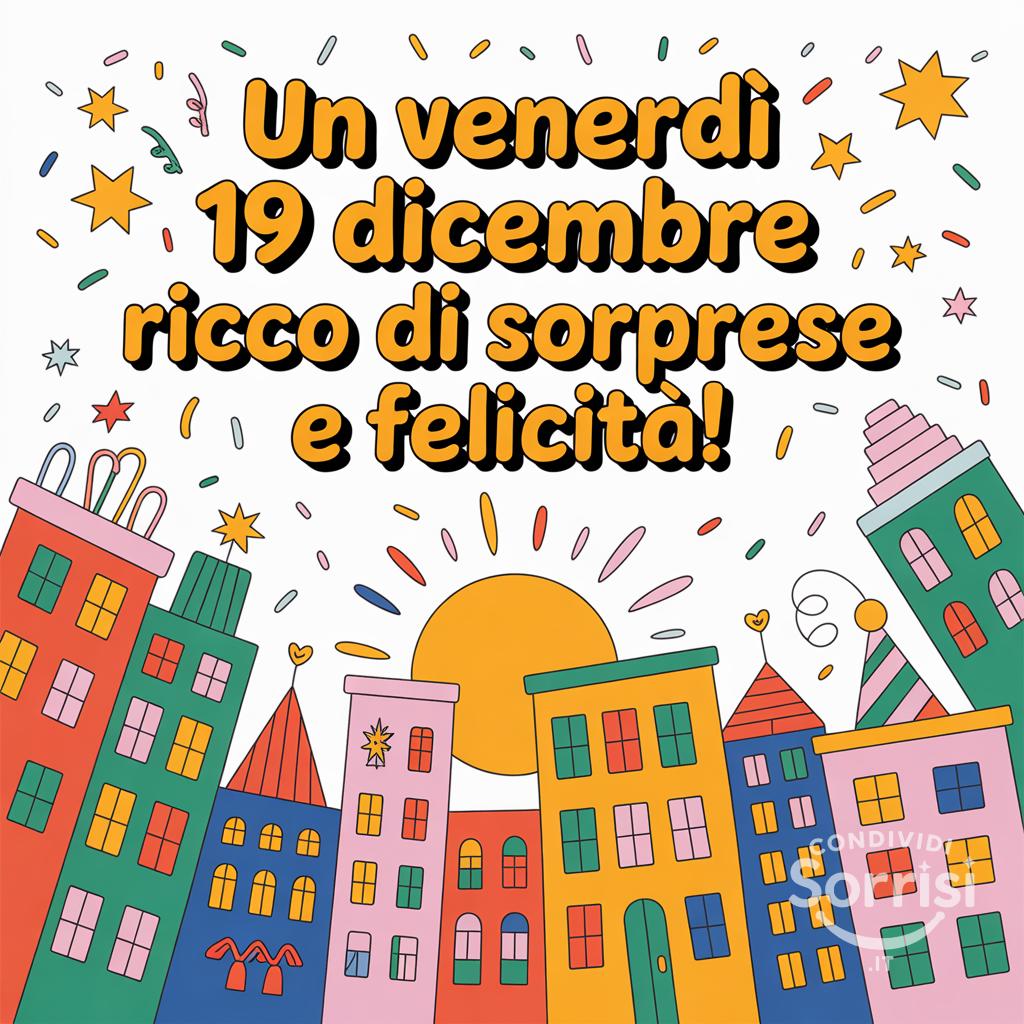 Un venerdì 19 dicembre ricco di sorprese e felicità!