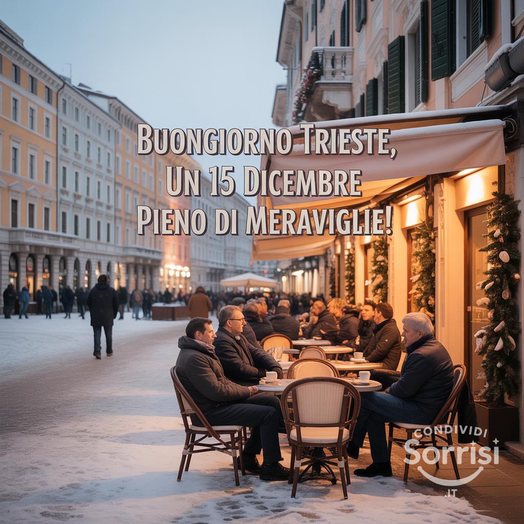 Buongiorno Trieste, un 15 dicembre pieno di meraviglie!
