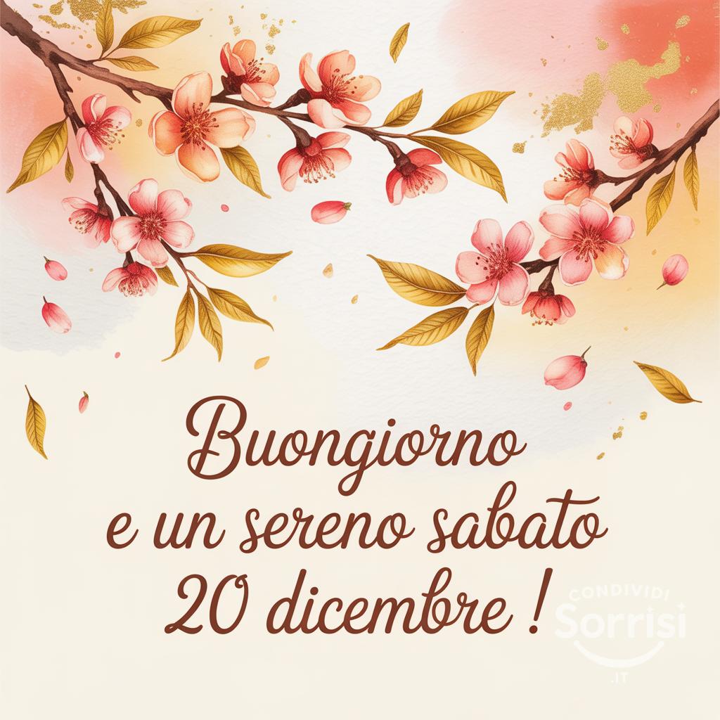 Buongiorno e un sereno sabato 20 dicembre !