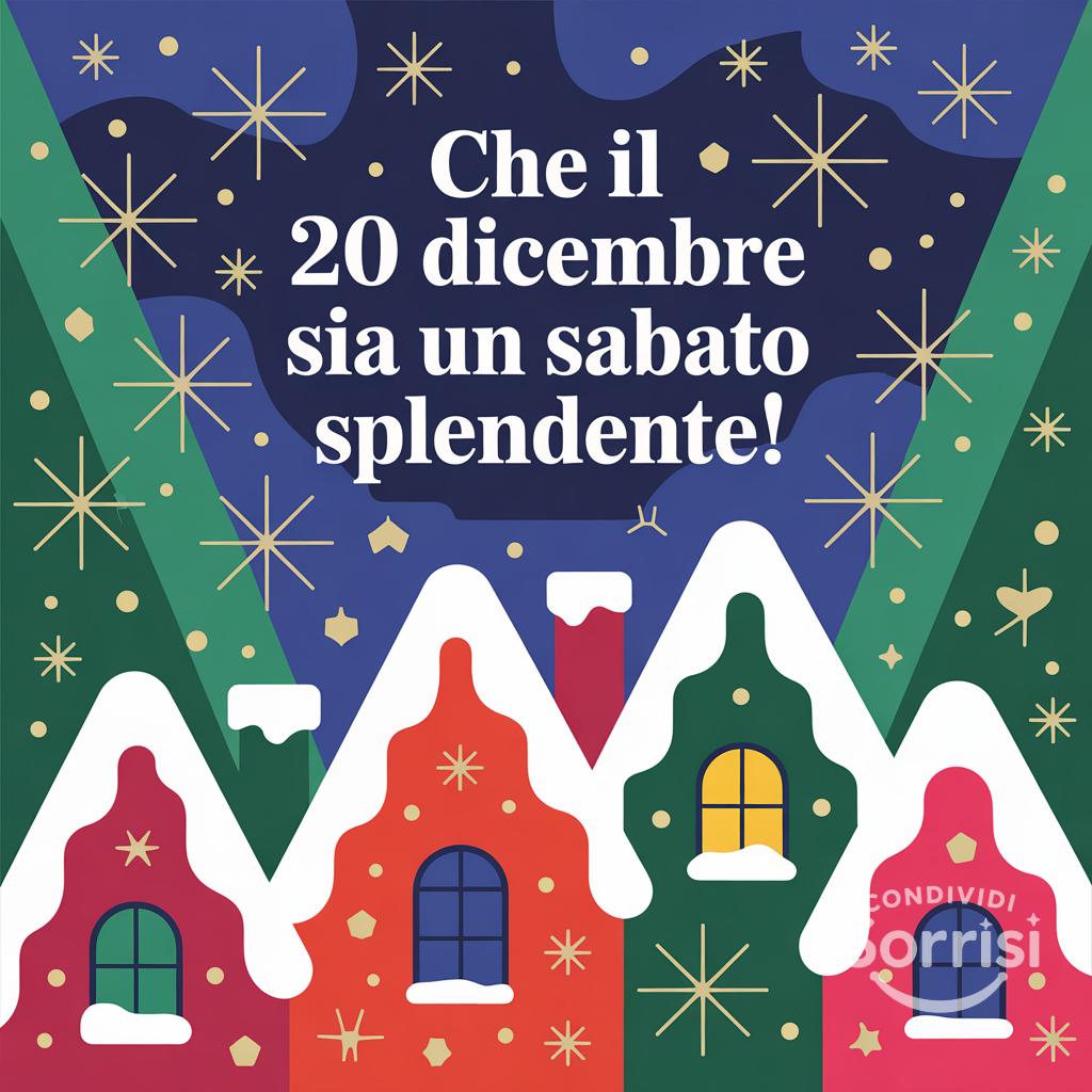 Che il 20 dicembre  sia un sabato splendente!