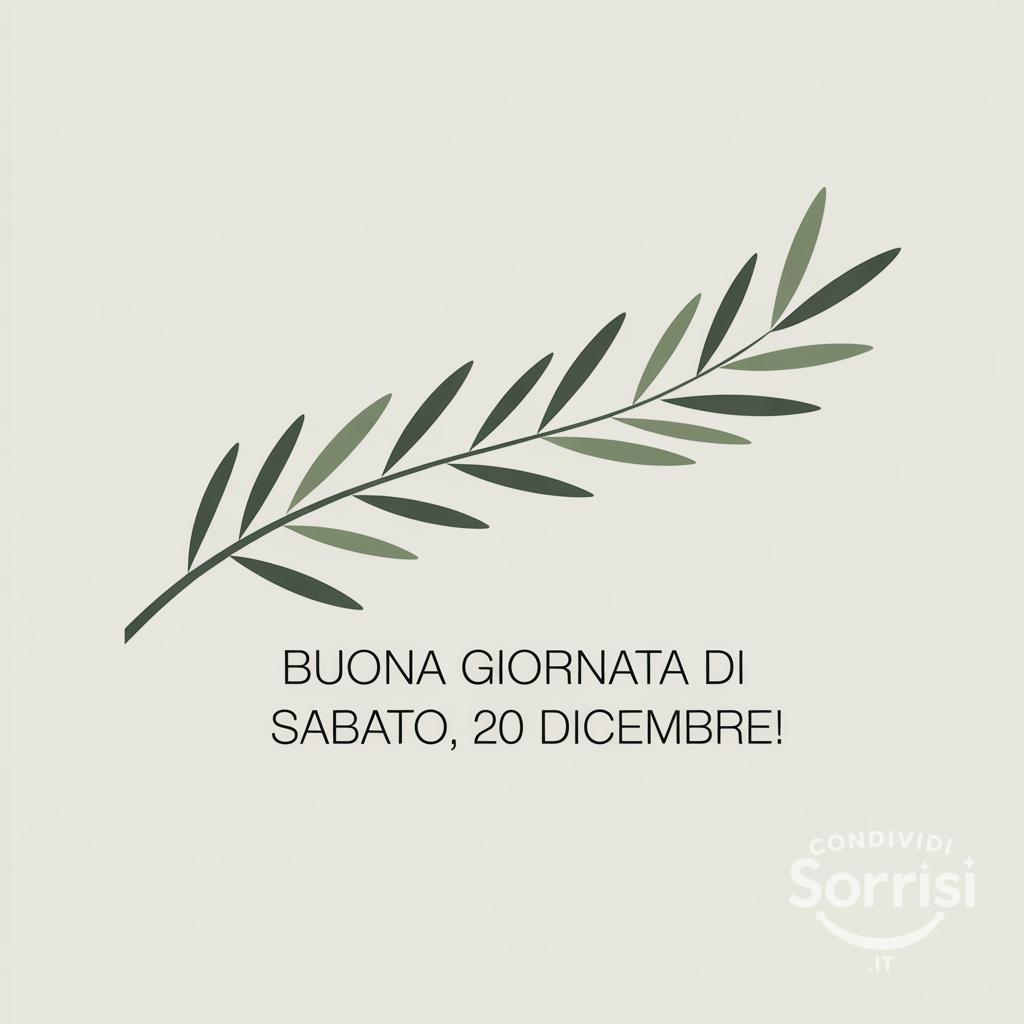 Buona giornata di sabato, 20 dicembre !