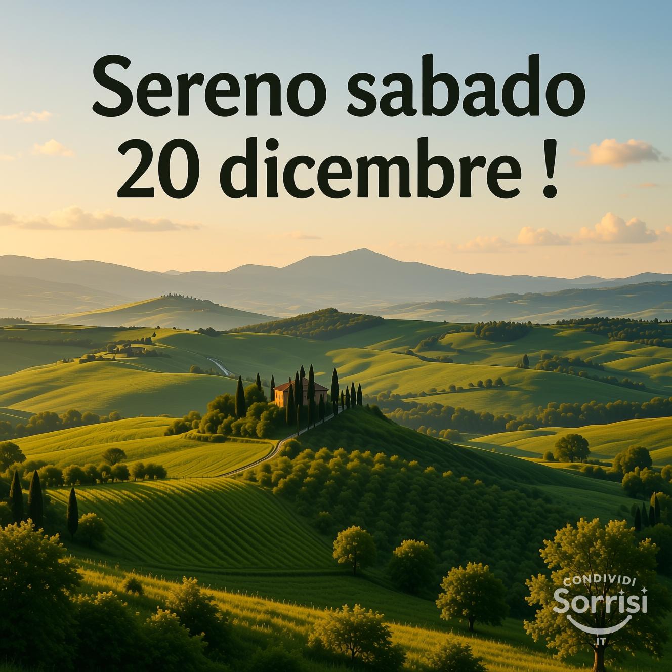 Sereno sabato 20 dicembre !