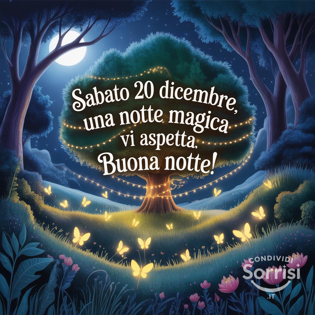 Sabato 20 dicembre , una notte magica vi aspetta. Buona notte!