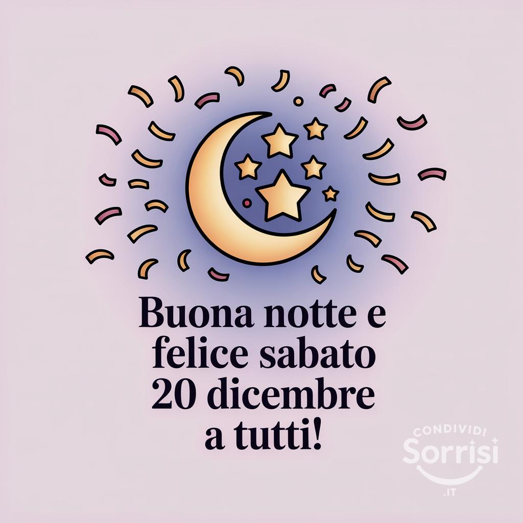 Buona notte e felice sabato 20 dicembre  a tutti!
