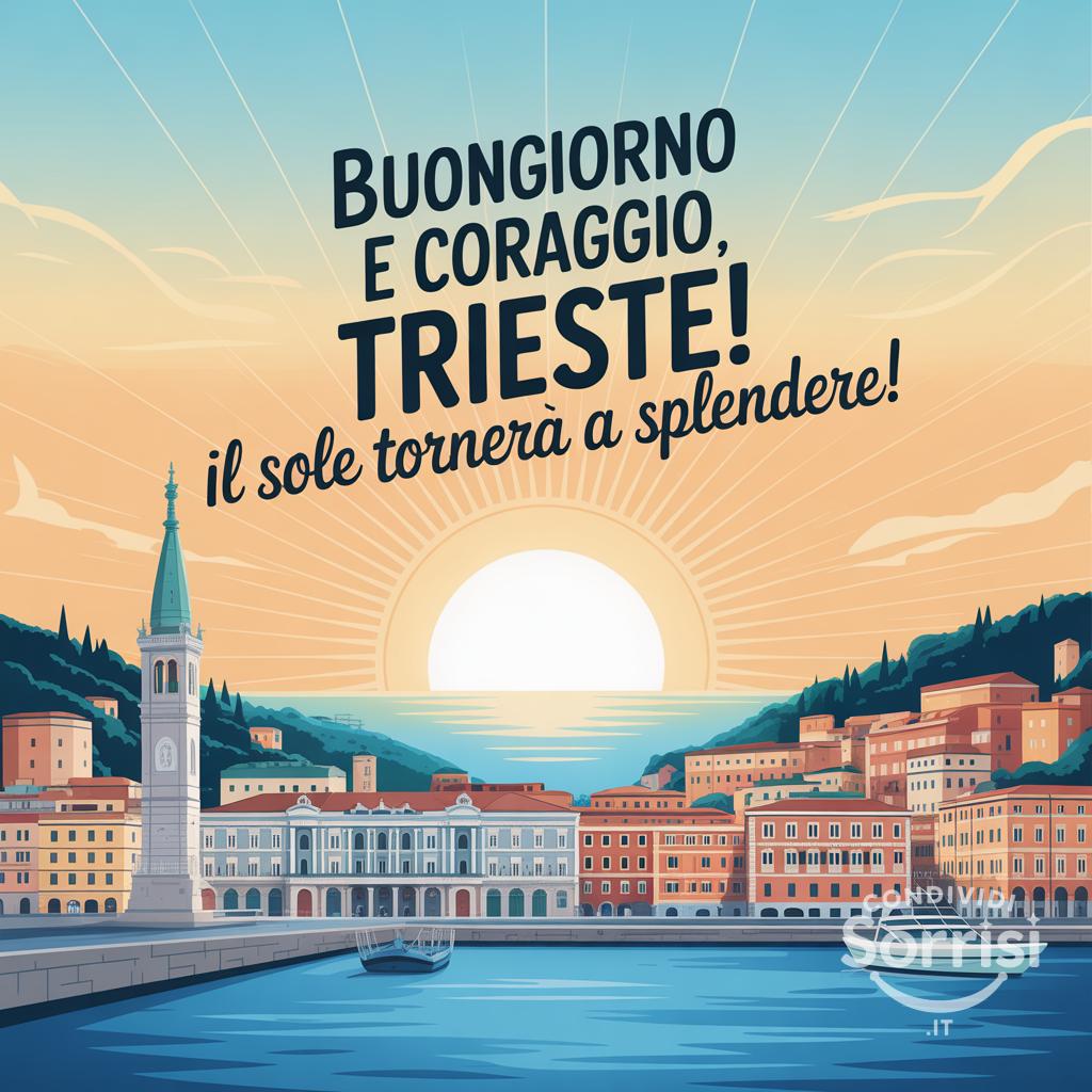 Buongiorno e coraggio Trieste! Il sole tornerà a splendere!