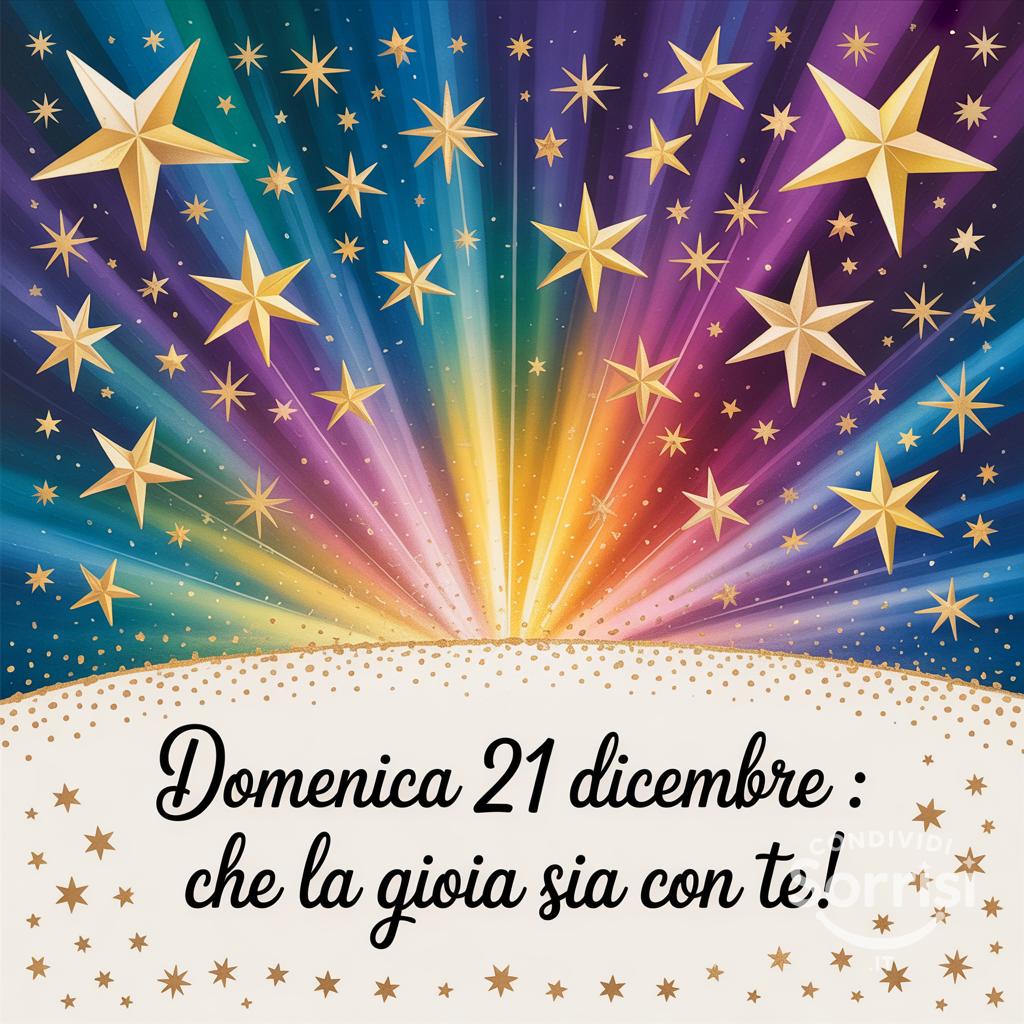 Domenica 21 dicembre : che la gioia sia con te!