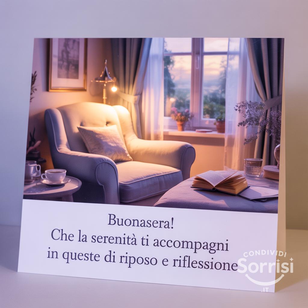 Buonasera! Che la serenità ti accompagni in queste ore di riposo e riflessione