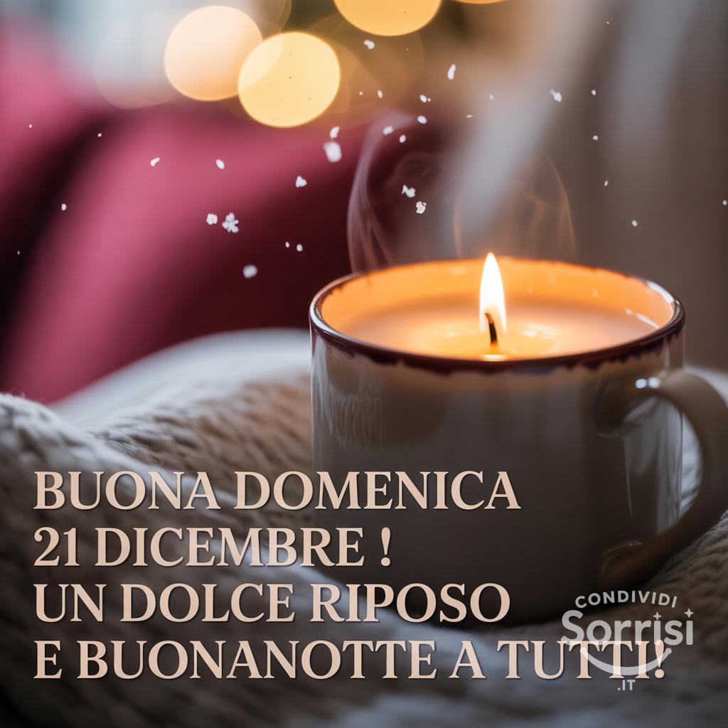 Buona domenica 21 dicembre ! Un dolce riposo e buonanotte a tutti!