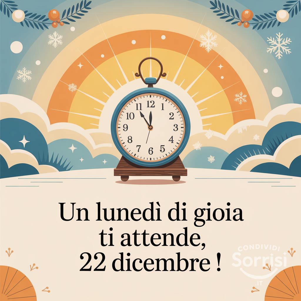 Un lunedì di gioia ti attende, 22 dicembre !