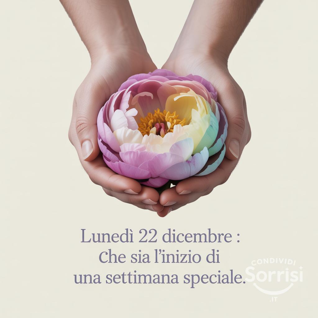 Lunedì 22 dicembre : che sia l'inizio di una settimana speciale.