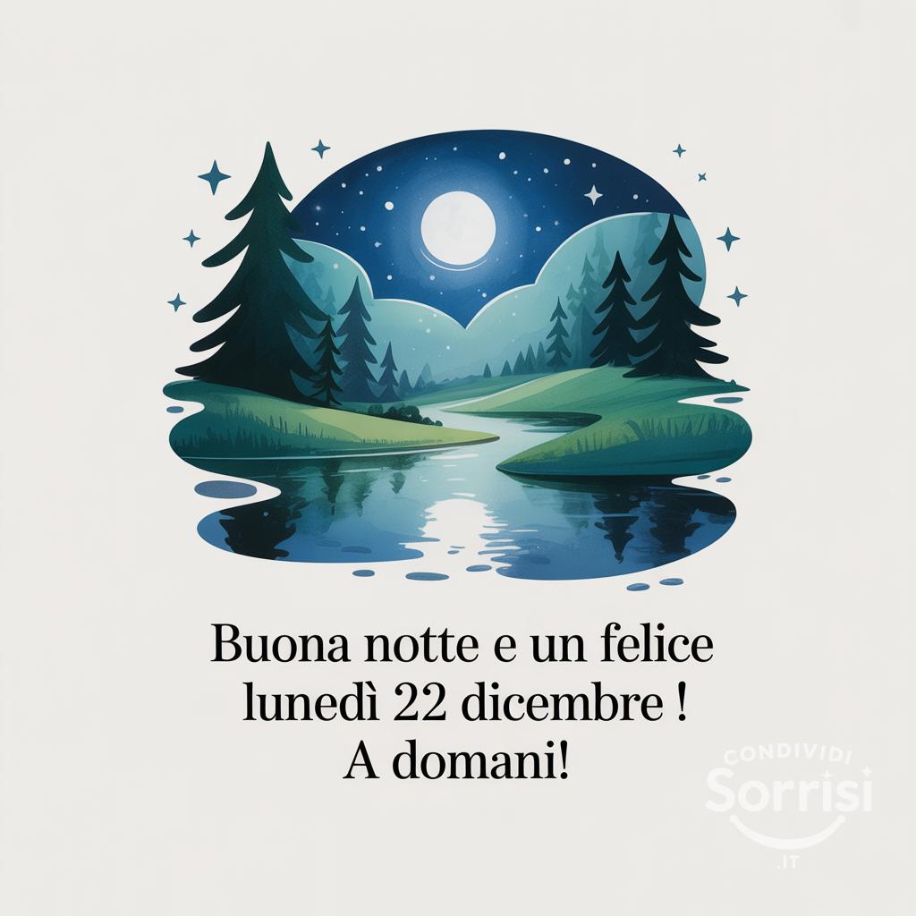 Buona notte e un felice lunedì 22 dicembre ! A domani!