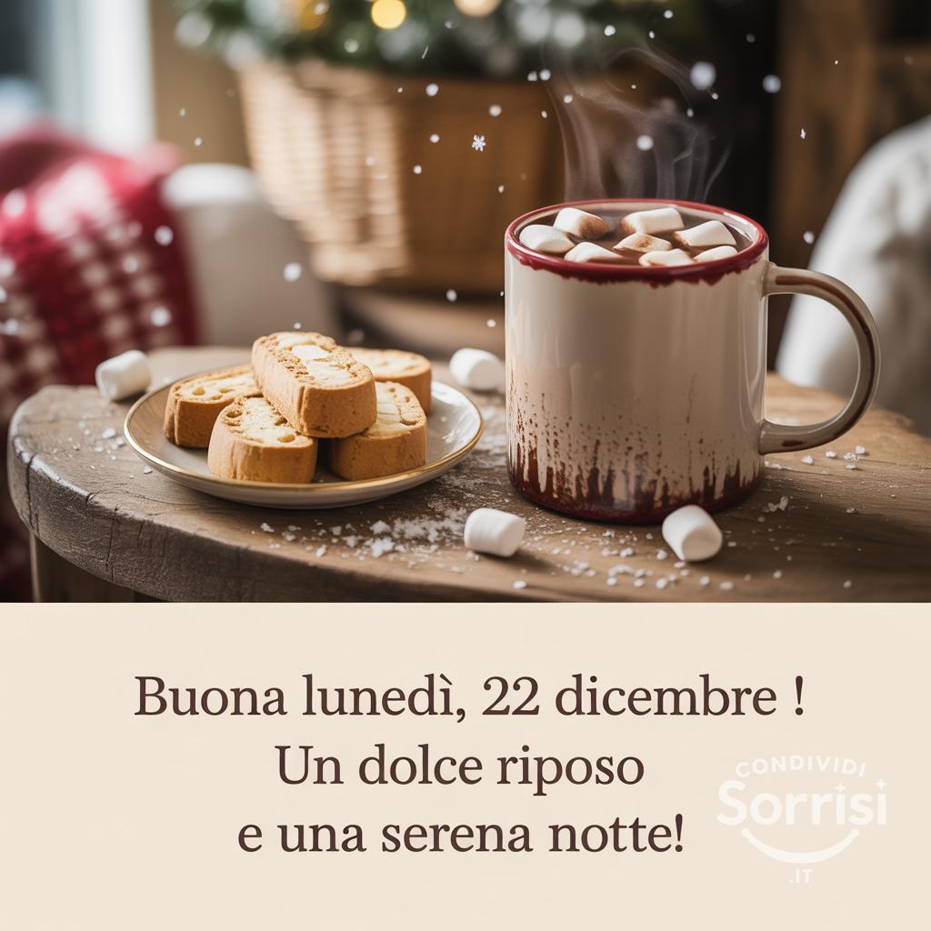 Buona lunedì, 22 dicembre ! Un dolce riposo e una serena notte!