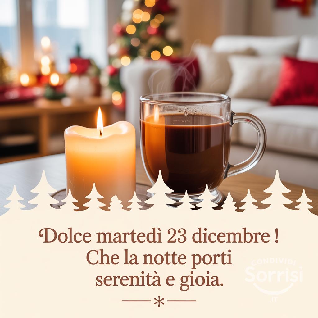 Dolce martedì 23 dicembre ! Che la notte porti serenità e gioia.