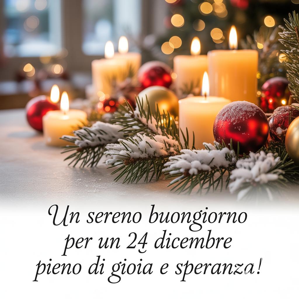 Un sereno buongiorno per un 24 dicembre pieno di gioia e speranza!