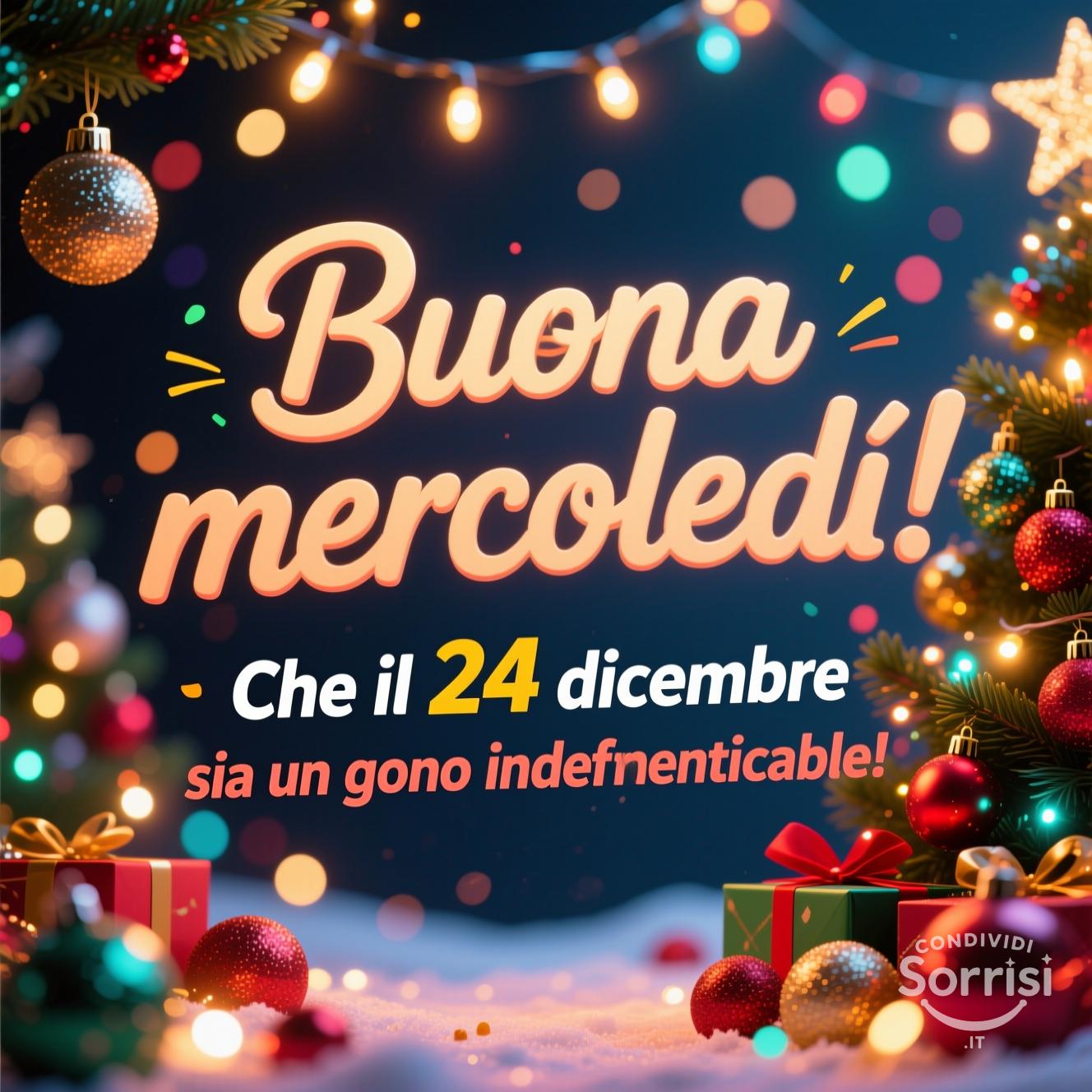 Buona mercoledì! Che il 24 dicembre sia un giorno indimenticabile!