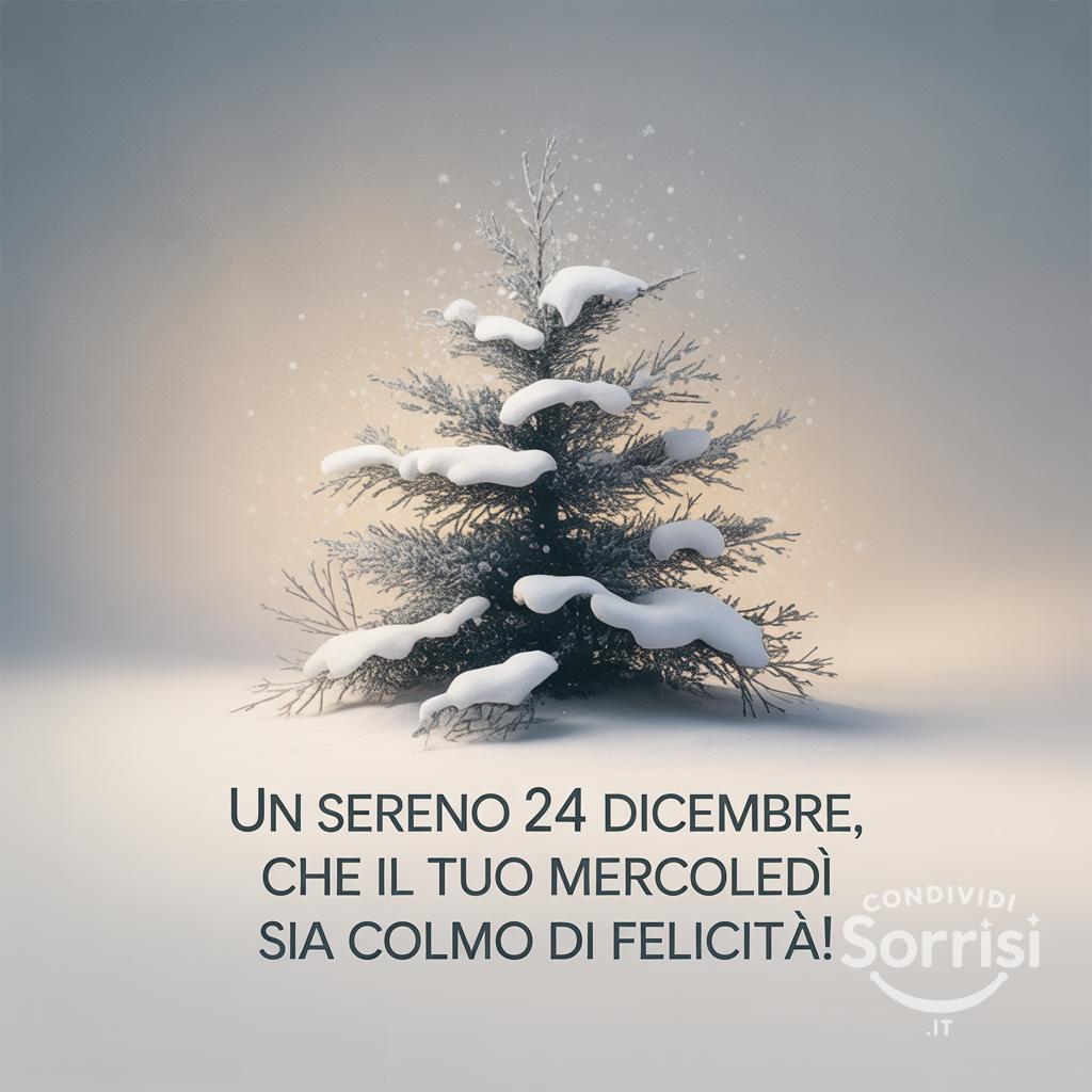 Un sereno 24 dicembre, che il tuo mercoledì sia colmo di felicità!