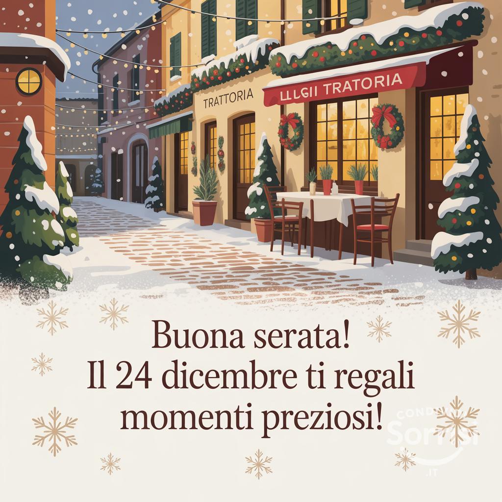 Buona serata! Il 24 dicembre ti regali momenti preziosi!