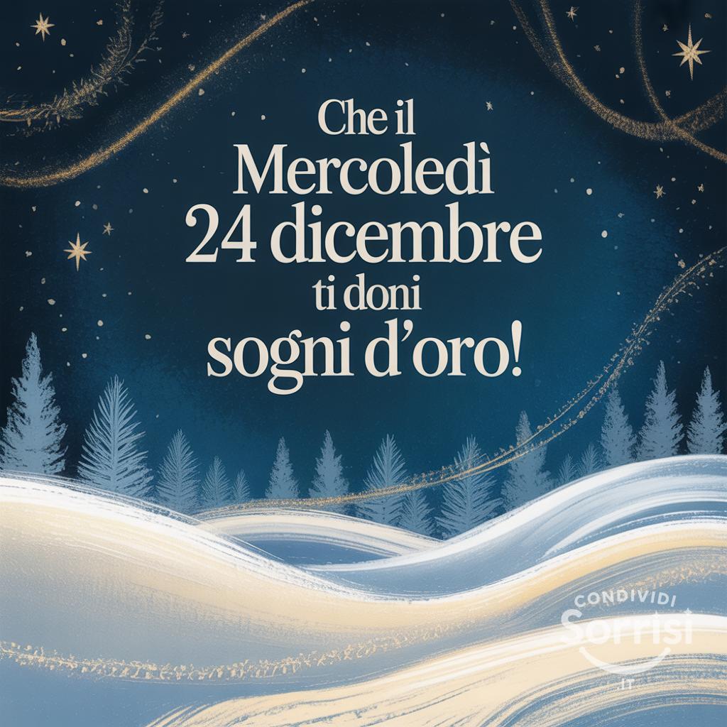 Che il mercoledì 24 dicembre  ti doni sogni d'oro!