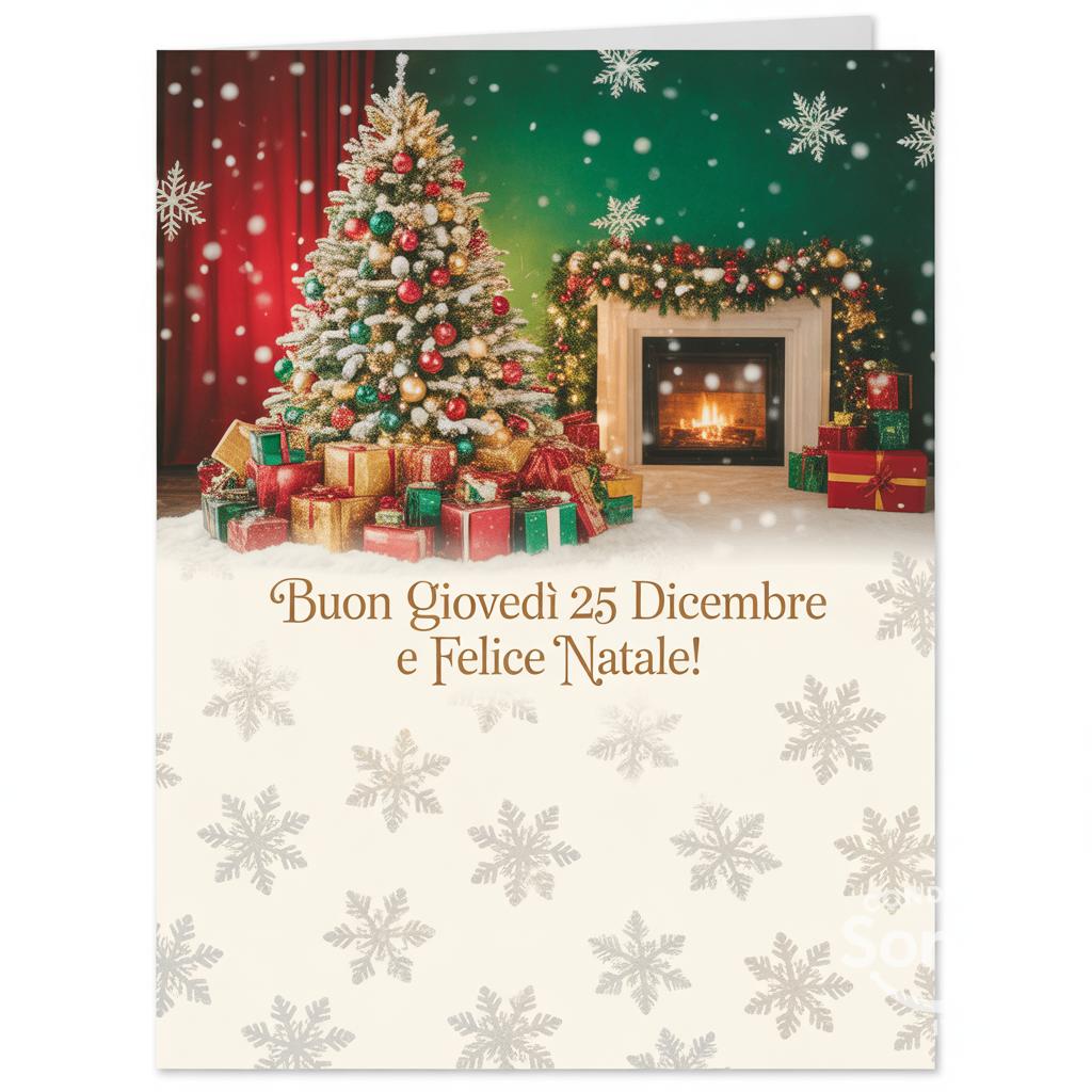 Buon giovedì 25 dicembre  e felice Natale!